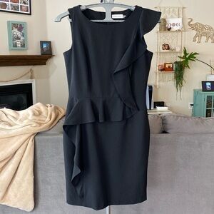Calvin Klein Side Ruffle Sheath Dress Size 10